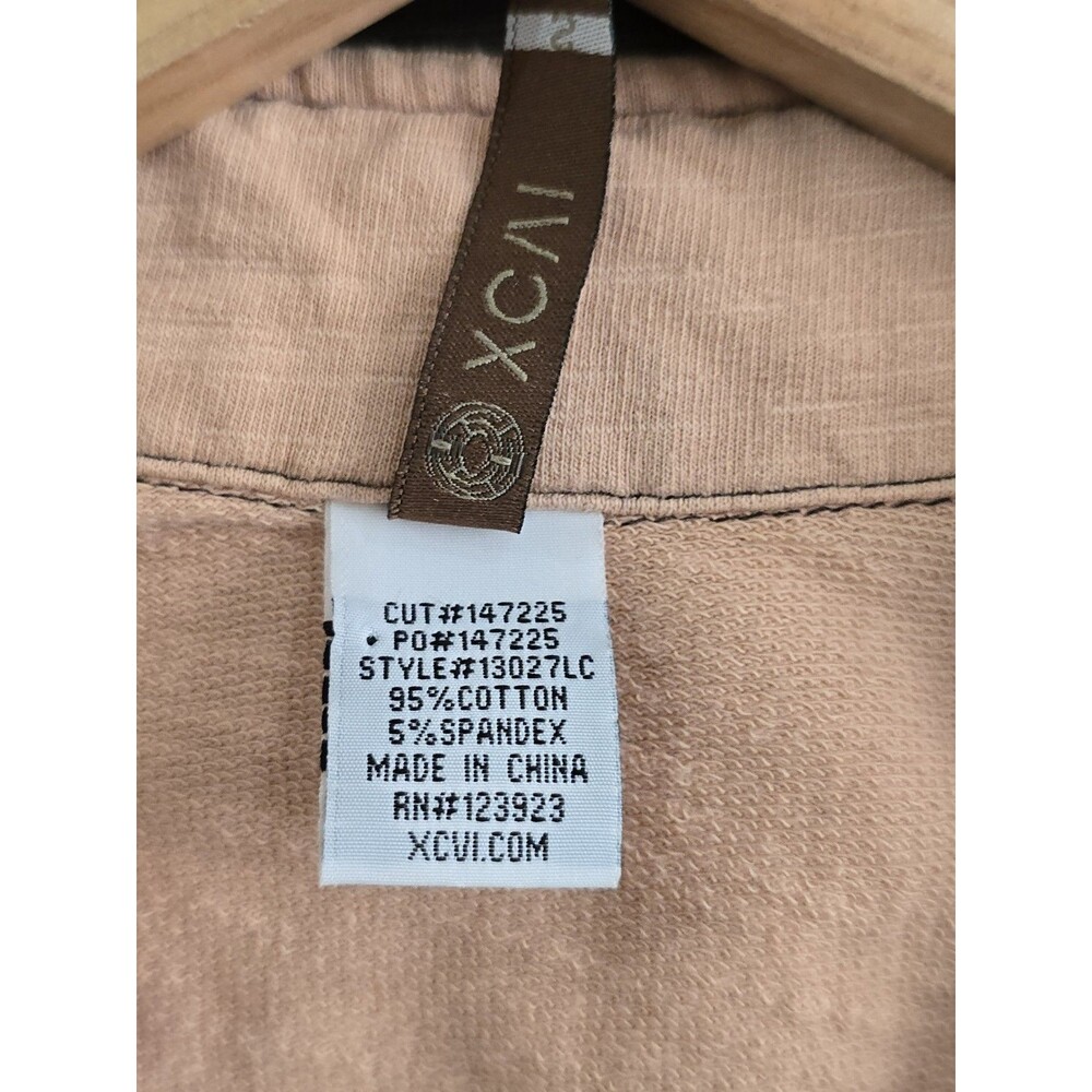 XCVI Long Zip Jacket Womens Small Peach Casual Travel Tunic Coat - Picture 12 of 12